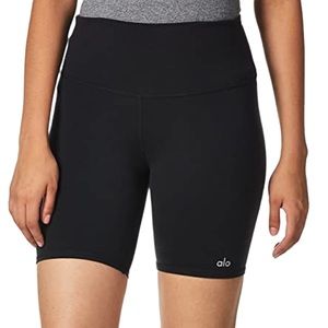 Alo black high waist yoga gym shorts